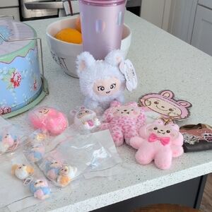 Labubu Bundle And Starbucks Pink Tumbler